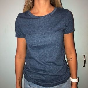 Basic Navy Blue Scoop Neck